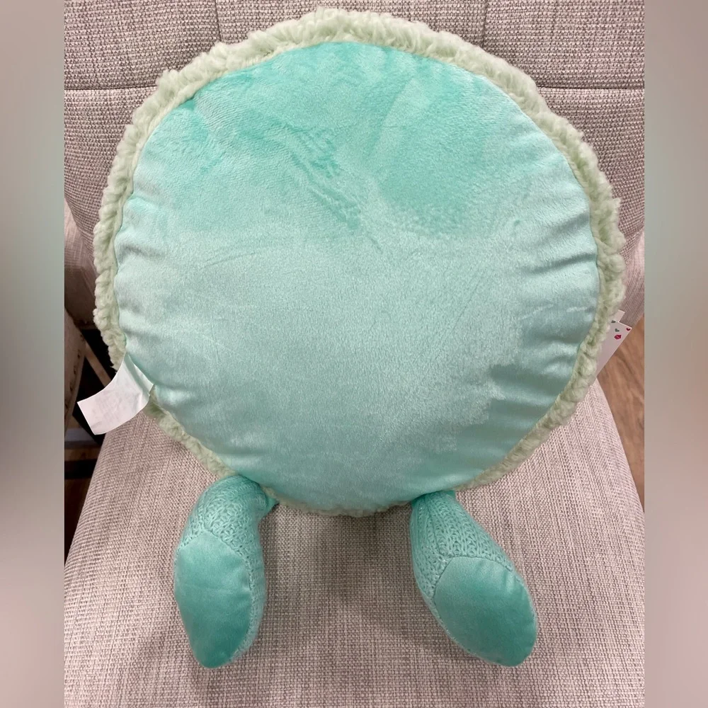 Valentine Macaron Cupcakes & Cashmere Plush Pillow Mint Green Blue NWT
